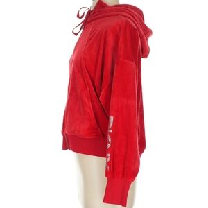 DKNY Vibrant Red / Crimson Velour Hoodie & Pants Set NWT XL